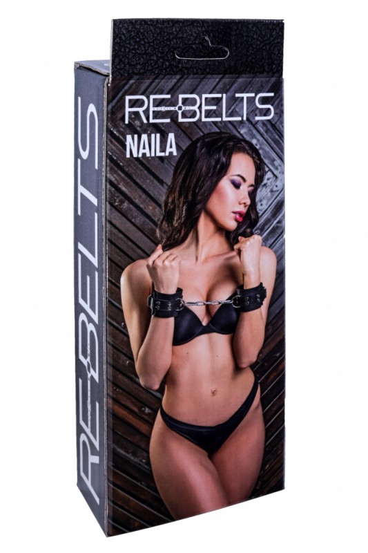 Наручники "Rebelts Naila" черные, кожа