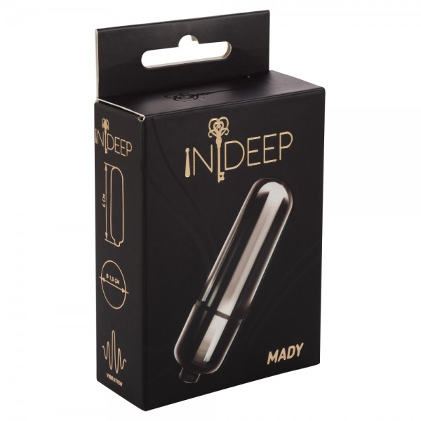 Вибропуля "Indeep Mady" черная, мини