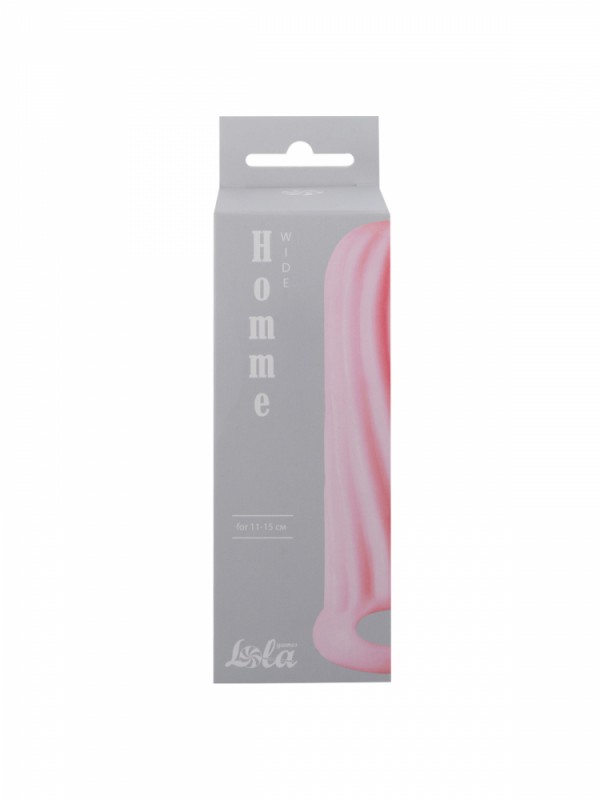 Насадка удлиняющая с кольцом "Lola Homme Wide" для двоих, розовая