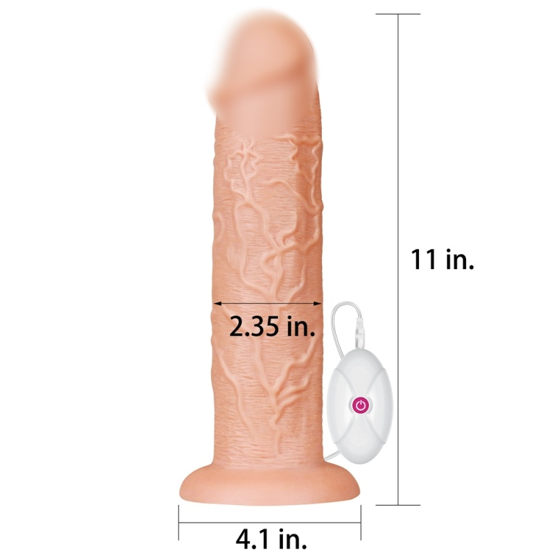 Вибратор на присоске "Lovetoy 11" реалистичный, крупный