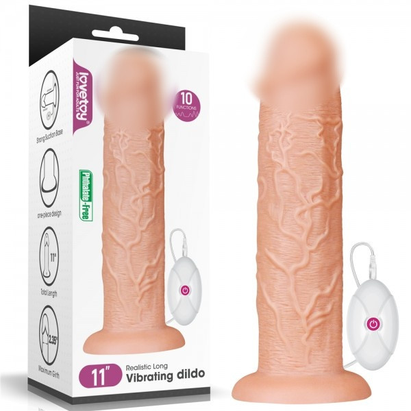 Вибратор на присоске "Lovetoy 11" реалистичный, крупный