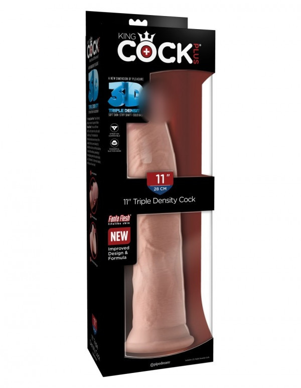 Фаллоимитатор на присоске "King Cock 11 3D" супер реалистичный