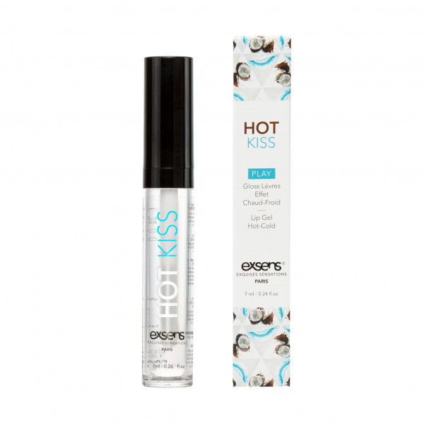 Блеск для оральных ласк с эффектом вибрации "Exsens Hot Kiss" кокос