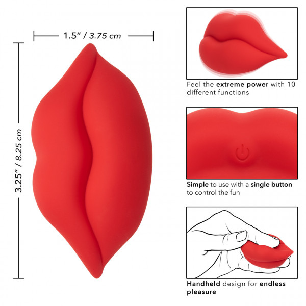 Вибратор "Naughty Bits Muah" красные губки