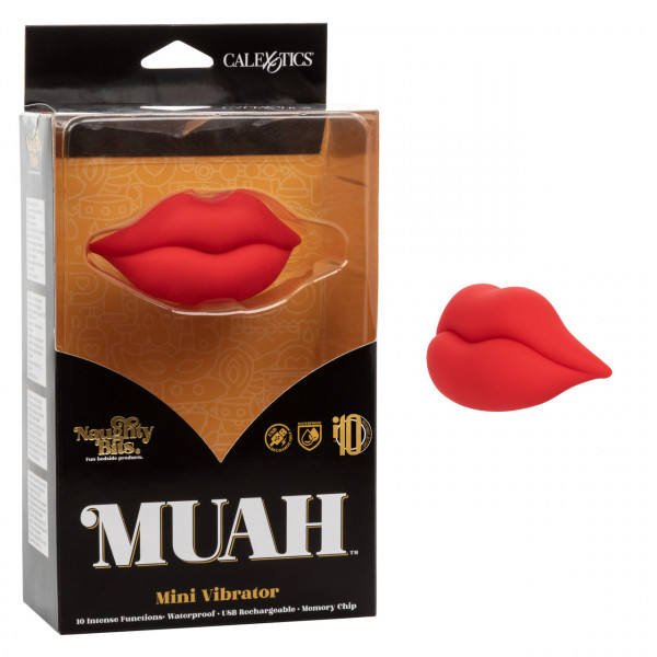 Вибратор "Naughty Bits Muah" красные губки