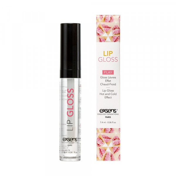 Блеск для оральных ласк с эффектом вибрации "Exsens Lip Gloss" клубника