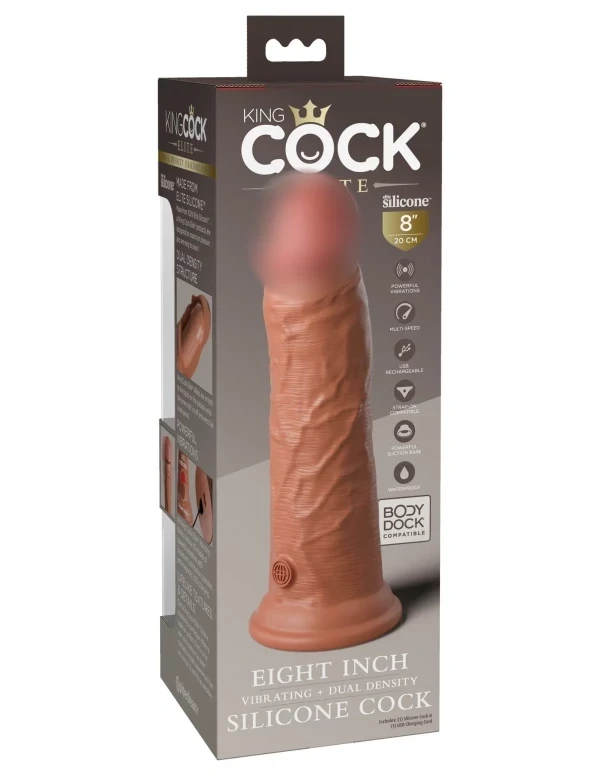 Вибратор мега реалистичный "King Cock Elite 8" мулат