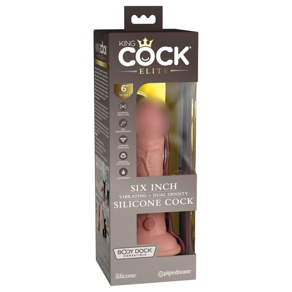 Вибратор мега реалистичный "King Cock Elite 6" на присоске