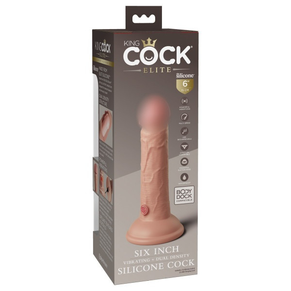 Вибратор мега реалистичный "King Cock Elite 6" на присоске