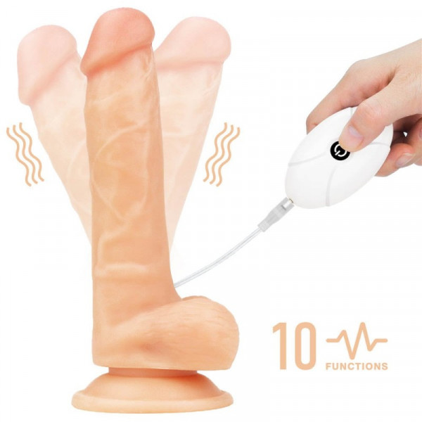 Страпон с реалистичным фаллоимитатором "Lovetoy Ingen 7,5" с вибрацией