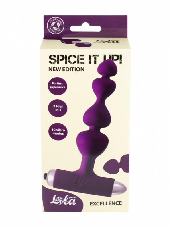Анальная елка с вибрацией "Spice It Up Excellence New" фиолетовая