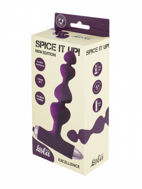 Анальная елка с вибрацией "Spice It Up Excellence New" фиолетовая