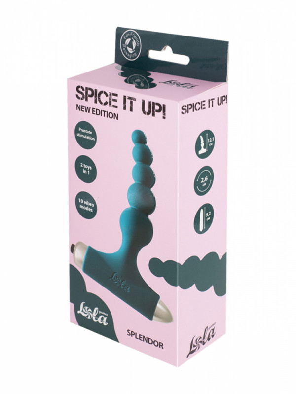 Пробка с вибрацией "Spice It Up Splendor New" супер рельефная, зеленая