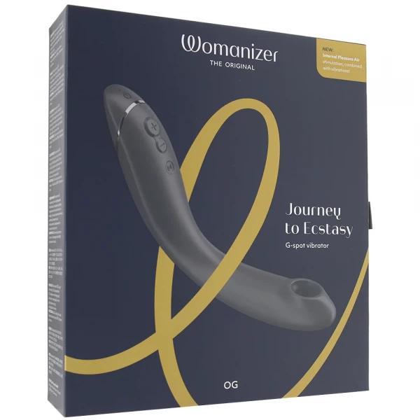 Вибратор-стимулятор для точки G "Womanizer OG" черно-серый