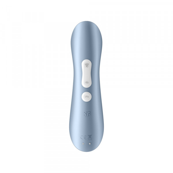 Стимулятор клитора "Satisfyer Pro2 Vibration 2 в 1" вибрация + вакуум, голубой металлик