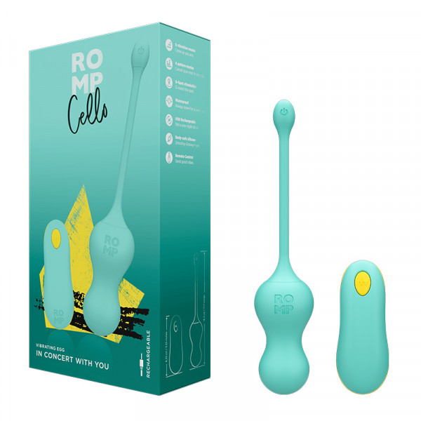 Вагинальные шарики с вибрацией "Romp Cello" на дистанционном управлении