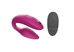 Вибратор для двоих на дистанционном управлении "We-Vibe Sync 2" + приложение, розовый