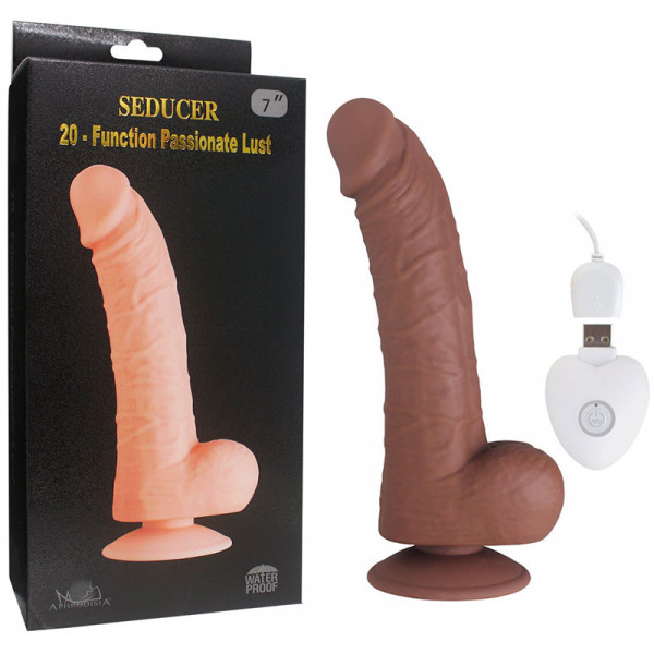 Вибратор реалистичный "Seducer 7,5" на присоске, мулат