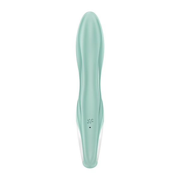 Вибратор для точки G и клитора с увеличением объема "Satisfyer Air Pump Bunny 5+" + приложение, мятный