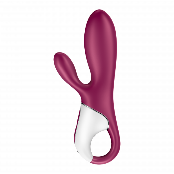 Вибратор для точки G  и клитора с подогревом "Satisfyer Hot Bunny" + приложение, бордо