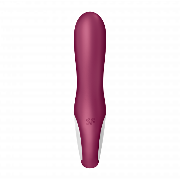 Вибратор для точки G  и клитора с подогревом "Satisfyer Hot Bunny" + приложение, бордо