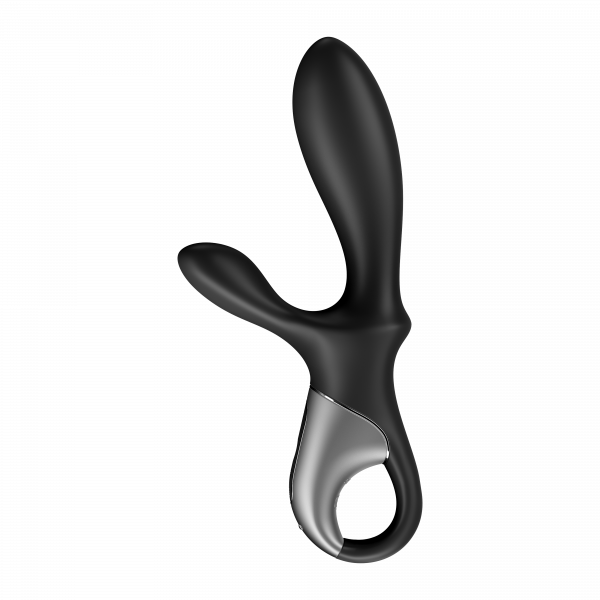 Массажер простаты с вибрацией и подогревом "Satisfyer Heat Climax +" + приложение, черный