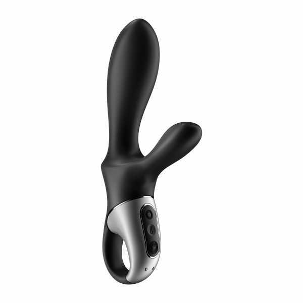 Массажер простаты с вибрацией и подогревом "Satisfyer Heat Climax +" + приложение, черный