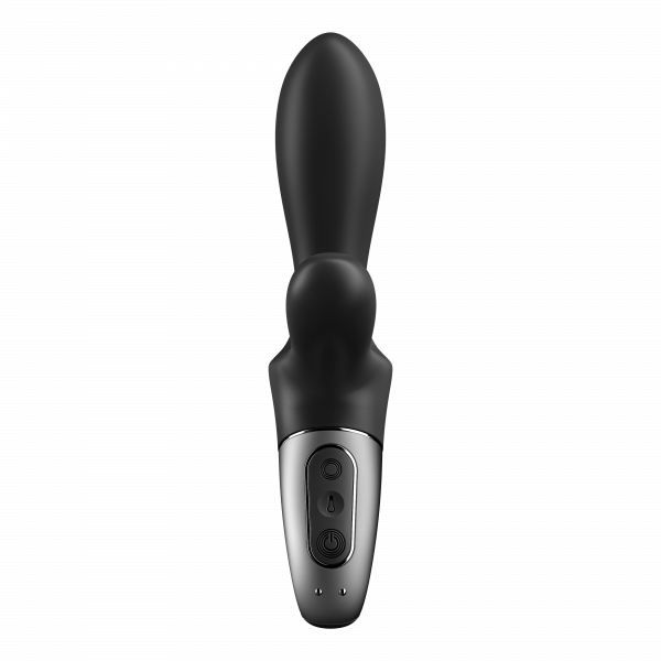 Массажер простаты с вибрацией и подогревом "Satisfyer Heat Climax +" + приложение, черный