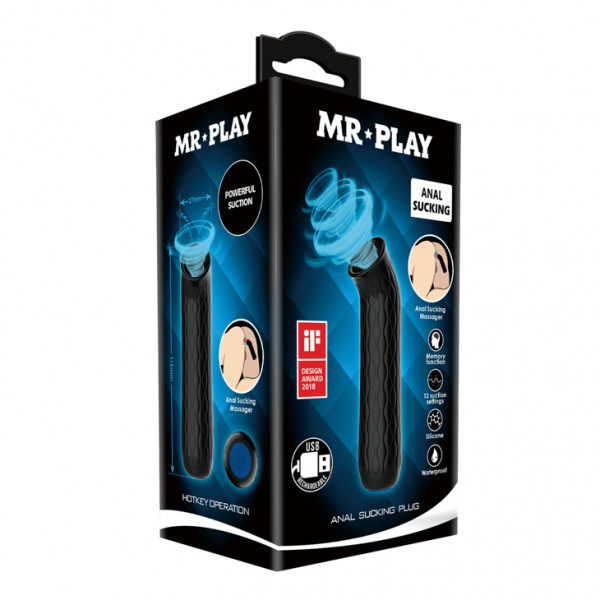 Вакуумный стимулятор для клитора и сосков "Mr. Play" черный