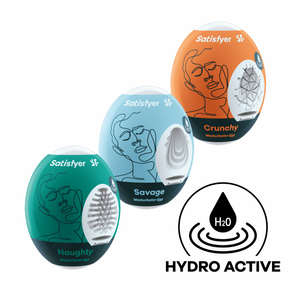 Мастурбаторы с самолубрикацией "Satisfyer Set Egg" 3шт
