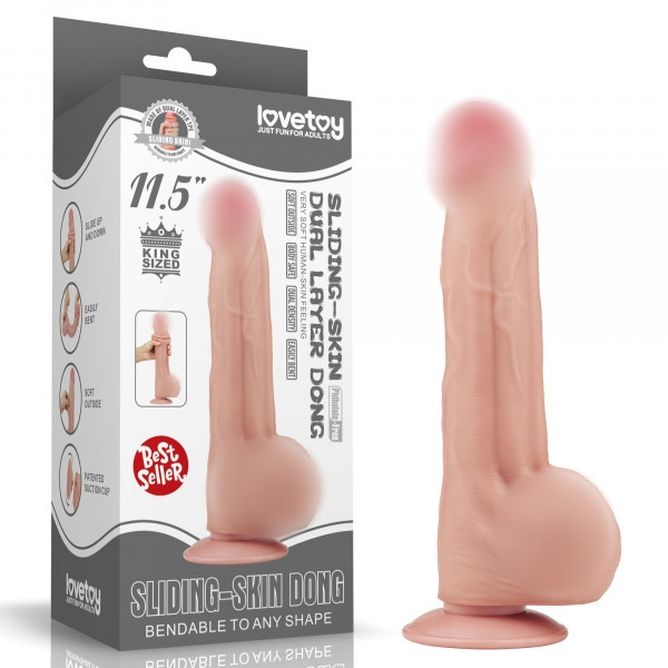 Фаллоимитатор с внутренним хребтом "Lovetoy 11.5" супер реалистичный