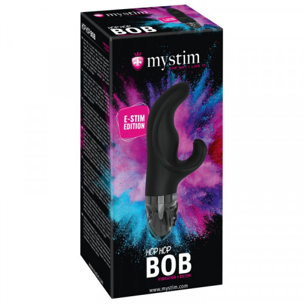 Вибратор c электростимуляцией "Mystim Hop Hop Bob" черный