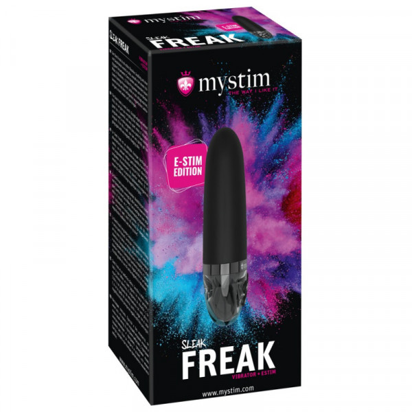 Вибратор с электростимуляцией "Mystim Sleak Freak" мини, черный