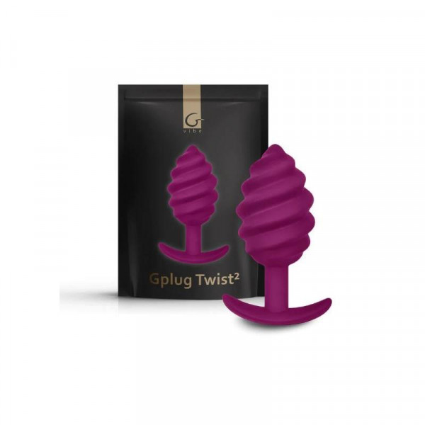Пробка "G-Plug Twist 2" супер рельефная, фиолетовая