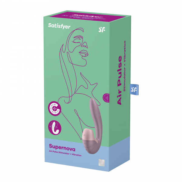 Вибратор с вакуумно-волновым стимулятором клитора "Satisfyer Supernova" розовый