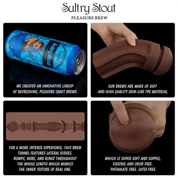 Мастурбатор в банке "Lovetoy Sultary Stout" реалистичная вагина мулатка