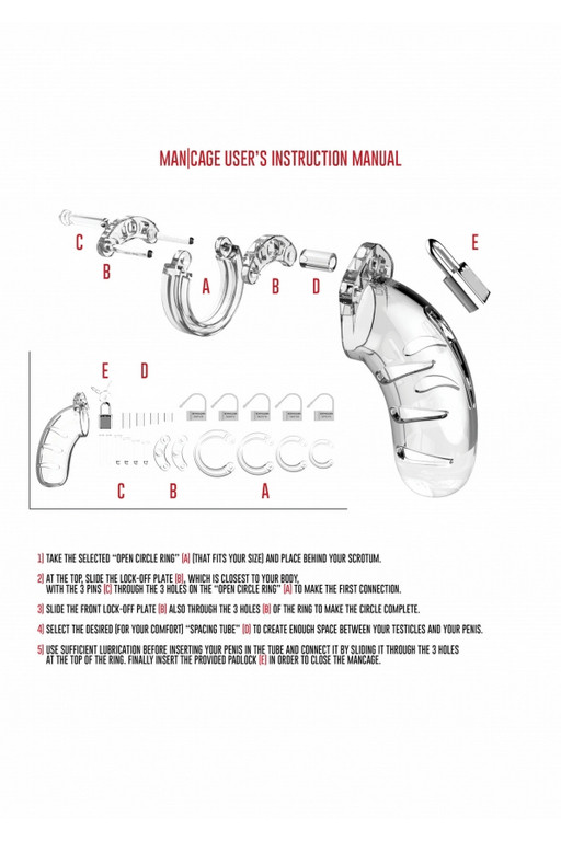 Пояс верности с замком "Mancage 06" белый