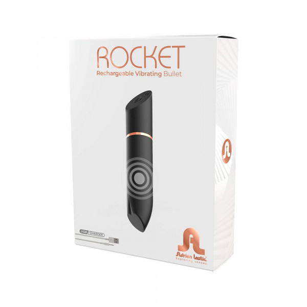 Вибропуля супер мощная "Rocket" черная
