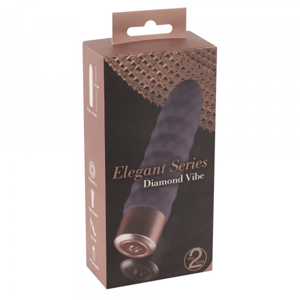 Вибратор супер рельефный "Diamond Vibe" черный