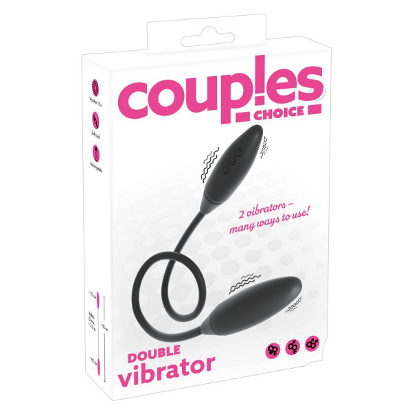Вибратор двойной на гибком проводе "Couples Choice" черный