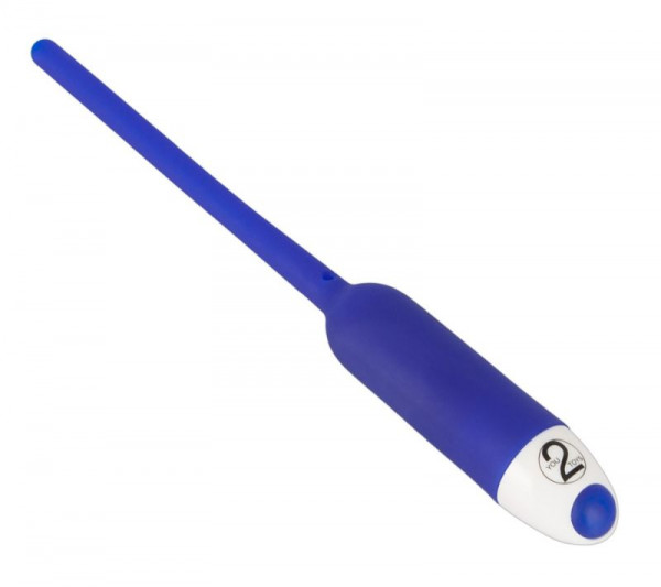 Зонд с вибрацией "Silikon Dilator" полый, синий