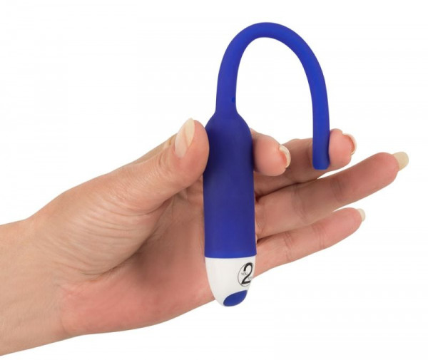 Зонд с вибрацией "Silikon Dilator" полый, синий