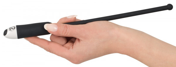 Зонд с вибрацией "Silikon Dilator" супер длинный, черный