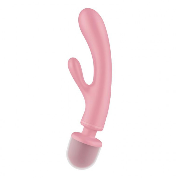 Вибромассажер - вибратор для точки G и клитора "Satisfyer Triple Lover" розовый