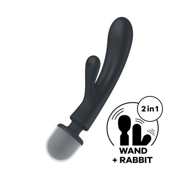 Вибромассажер - вибратор для точки G и клитора "Satisfyer Triple Lover" черный
