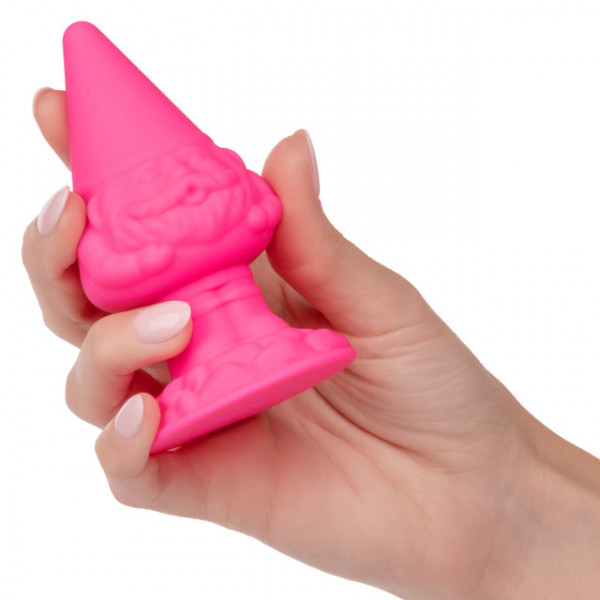 Пробка супер рельефная "Anal Gnome" розовый гном на присоске