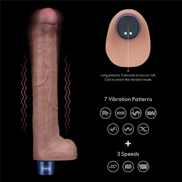 Вибратор реалистичный "Lovetoy Real Softee 10,5" мега мощный мулат