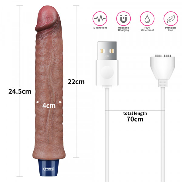 Вибратор реалистичный "Lovetoy Real Softee 9,5" мега мощный мулат