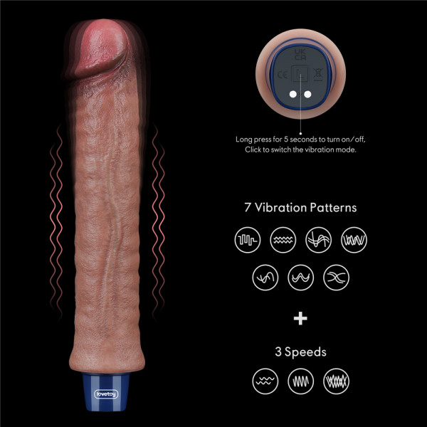 Вибратор реалистичный "Lovetoy Real Softee 9,5" мега мощный мулат
