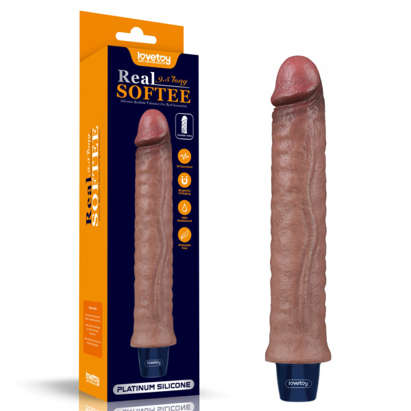 Вибратор реалистичный "Lovetoy Real Softee 9,5" мега мощный мулат